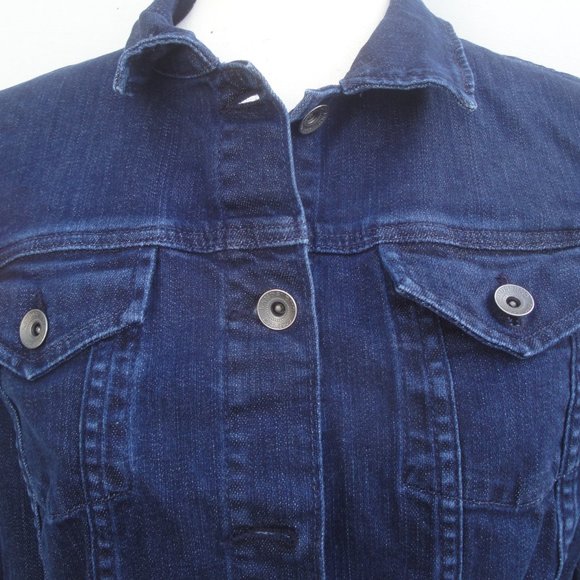 Lands' End Denim Jean Jacket Ladies Size M(10-12) - Picture 2 of 9